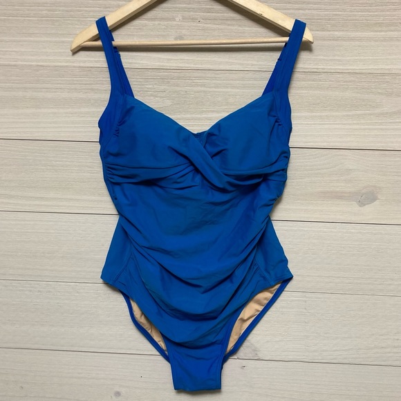 Royal blue shore shapes swimsuit 14 - Picture 1 of 8